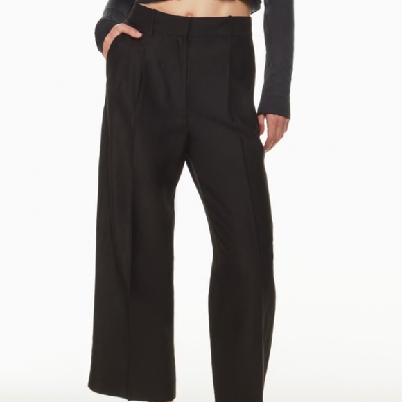 Aritzia Pants - Aritzia Black Wide-Leg Trousers effortless linen